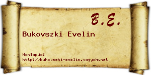 Bukovszki Evelin névjegykártya